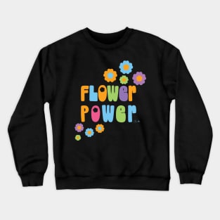 Multiple Color Flower Power Flowers Crewneck Sweatshirt